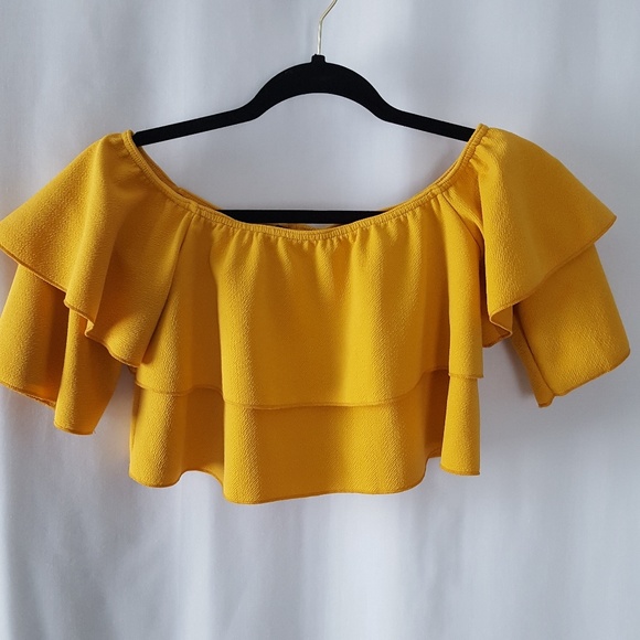 Boohoo ruffled crop top A25 - Picture 1 of 4